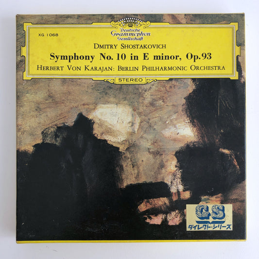 オープンリールテープ  ヘルベルト・フォン・カラヤン / ショスタコーヴィチ:交響曲第10番 7号 19cm/s (7 1/2IPS) 4トラック ライナー(シミ)付き