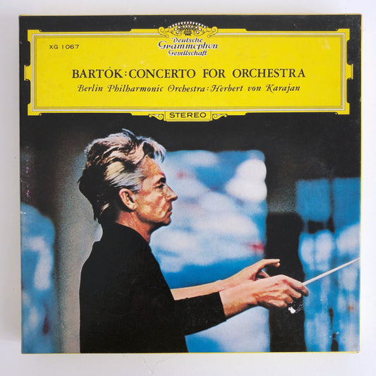 オープンリールテープ  ヘルベルト・フォン・カラヤン / バルトーク:管弦楽のための協奏曲 7号 19cm/s (7 1/2IPS) 4トラック 日本製 ライナー(シミ)付き