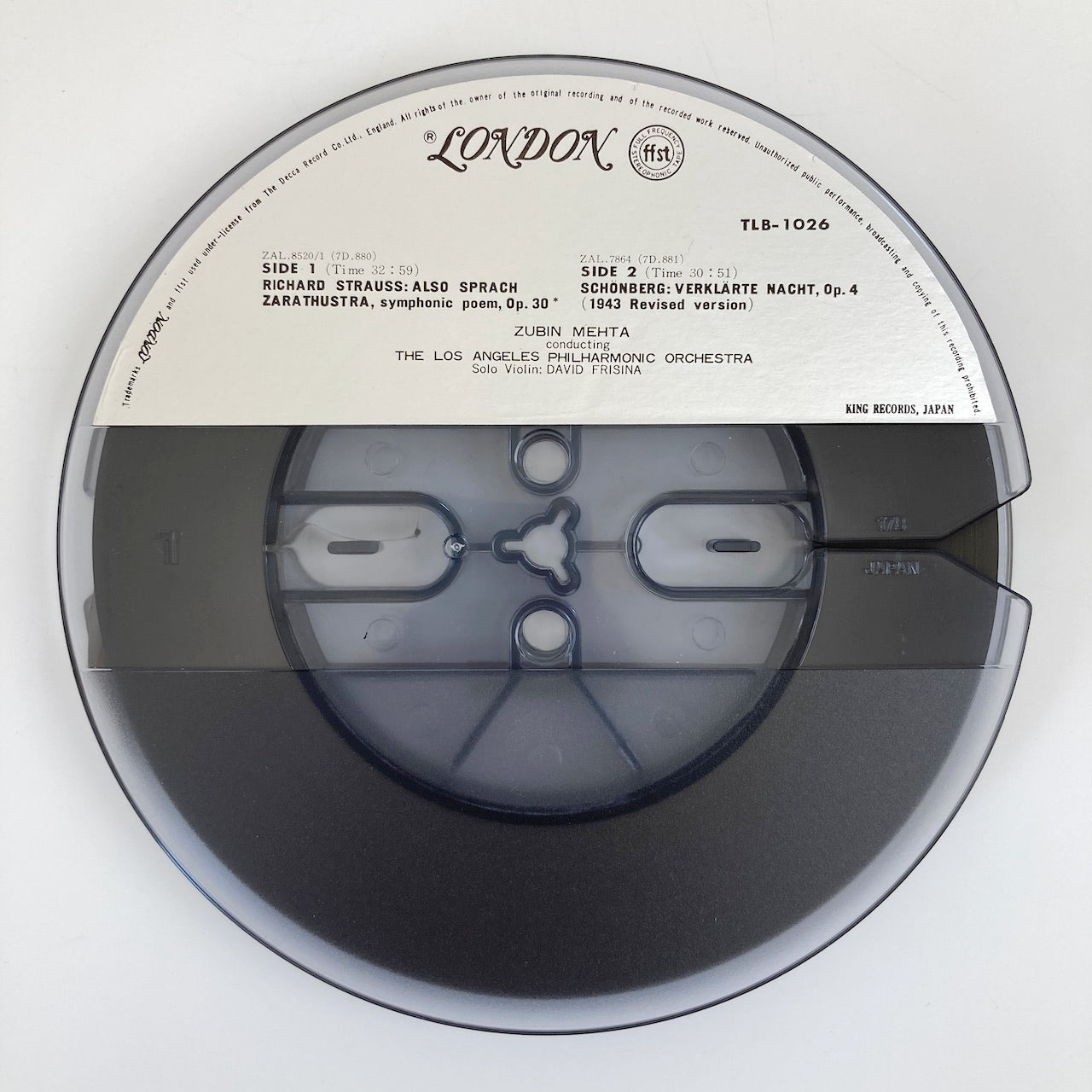 オープンリールテープ/ ズービン・メータ / R.シュトラウス:交響詩「ツァラトゥストラはかく語りき」 / 日本盤 ライナー 7号 19cm/s (7 1/2IPS) 4トラック LONDON