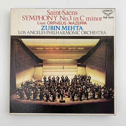 オープンリールテープ/  ズービン・メータ / サン=サーンス:交響曲第3番「オルガン付き」 他 / 日本盤 ライナー(シミ) 7号 19cm/s (7 1/2IPS) 4トラック