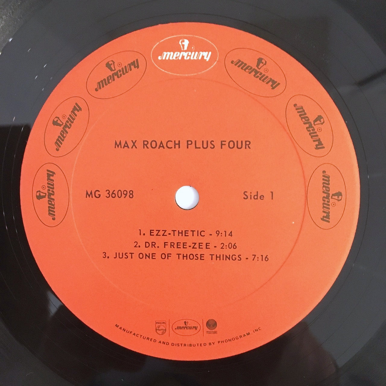 LP/ MAX ROACH / MAX ROACH PLUS FOUR / US盤 赤ラベル EmArcy MG36098