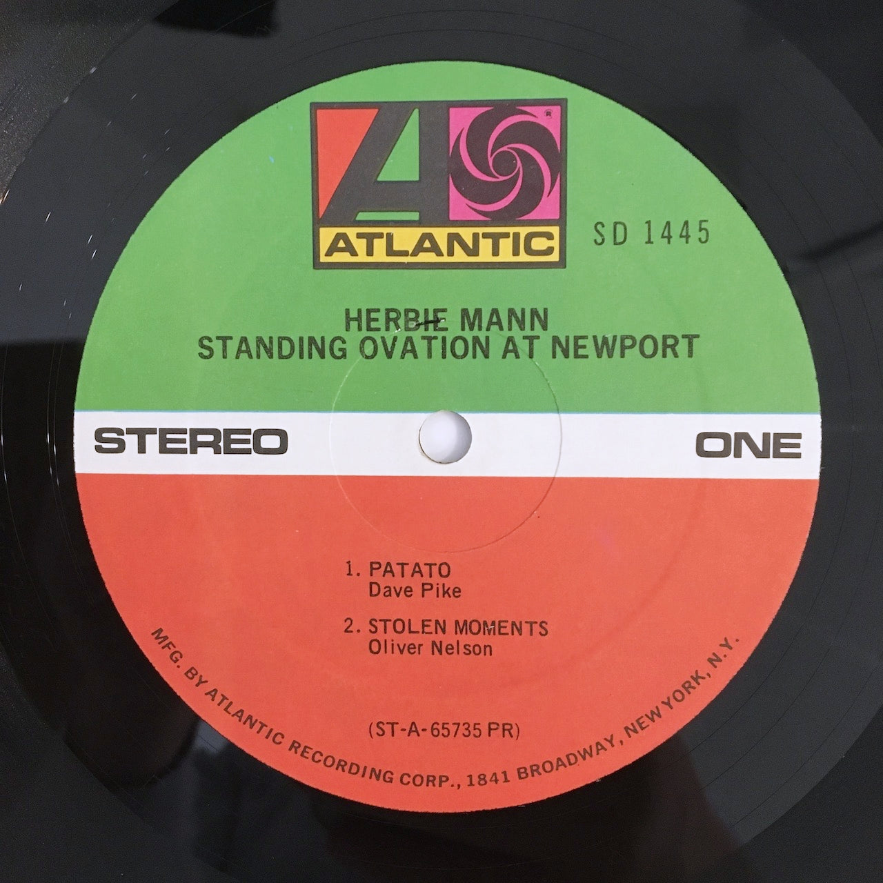LP/ HERBIE MANN / STANDING OVATION AT NEWPORT / US盤 赤緑ラベル Atlantic SD1445