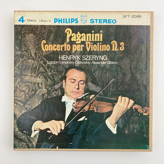 オープンリールテープ/ ヘンリク・シェリング / パガニーニ:ヴァイオリン協奏曲第3番 / 日本盤 ライナー(シミ) 7号 19cm/s (7 1/2IPS) 4トラック