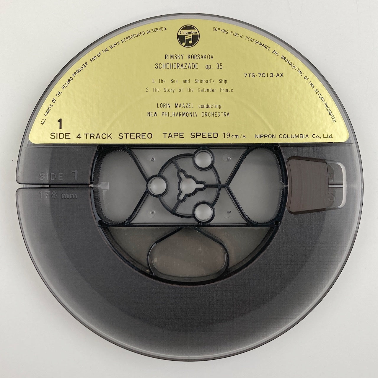 オープンリールテープ/ ロリン・マゼール / リムスキー=コルサコフ:交響組曲「シェエラザード」 / 日本盤 ライナー 7号 19cm/s (7 1/2IPS) 4トラック