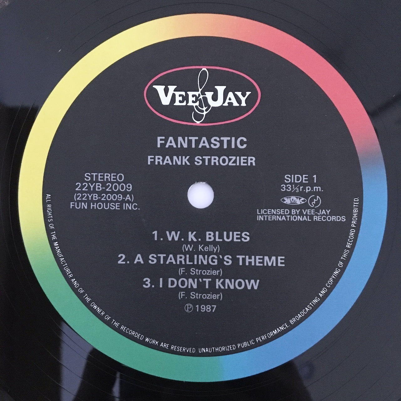 LP/ FRANK STROZIER / FANTASTIC / 国内盤 帯・ライナー付き VEEJAY 22YB-2009