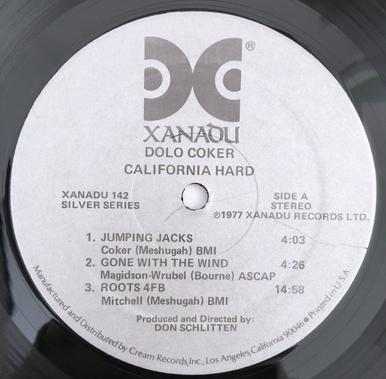 LP/ DOLO COKER / CALIFORNIA HARD / US盤 オリジナル 銀ラベル XANADU XANADU142