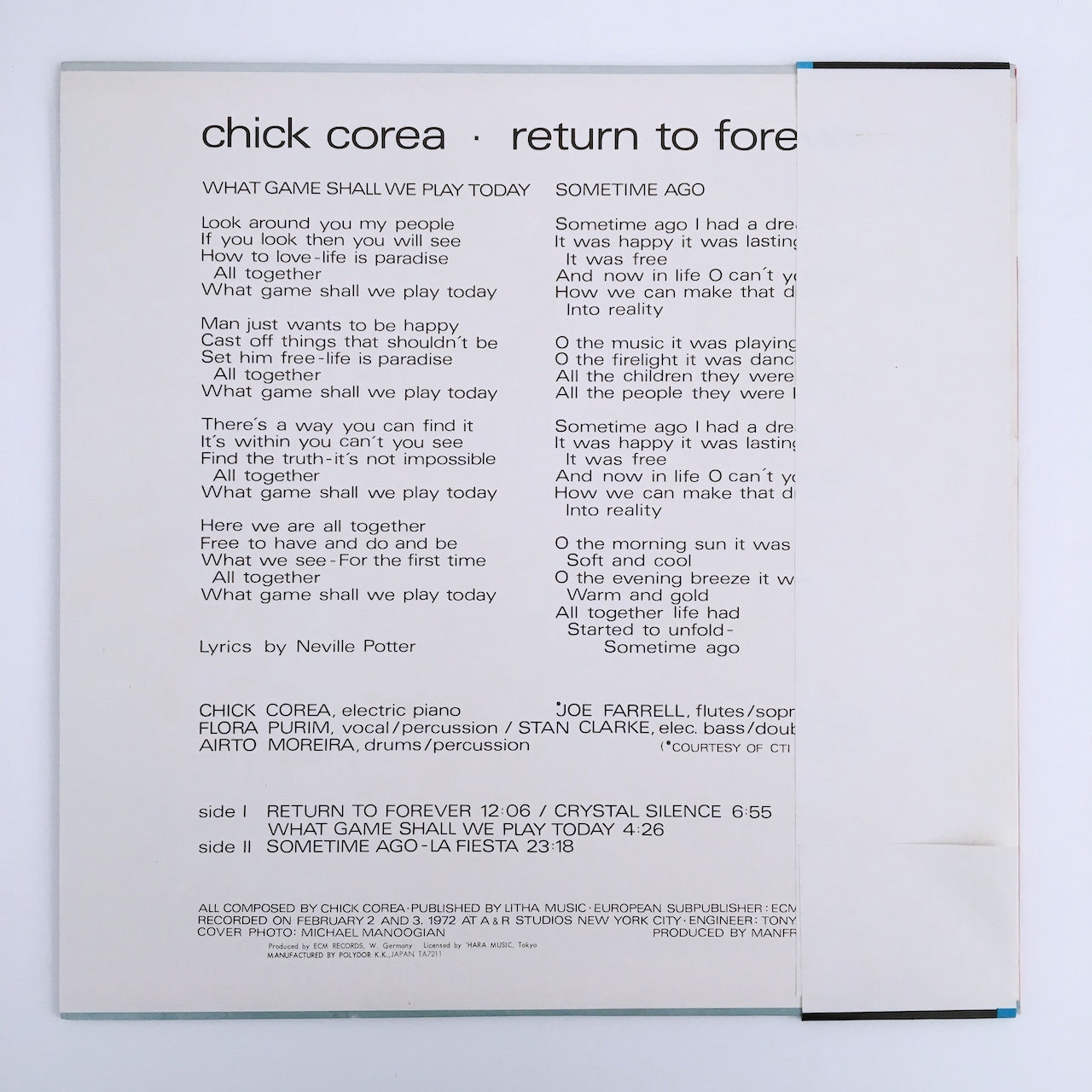 LP/ CHICK COREA / RETURN TO FOREVER / 国内盤 帯、ライナー付き POLYDOR MP2273