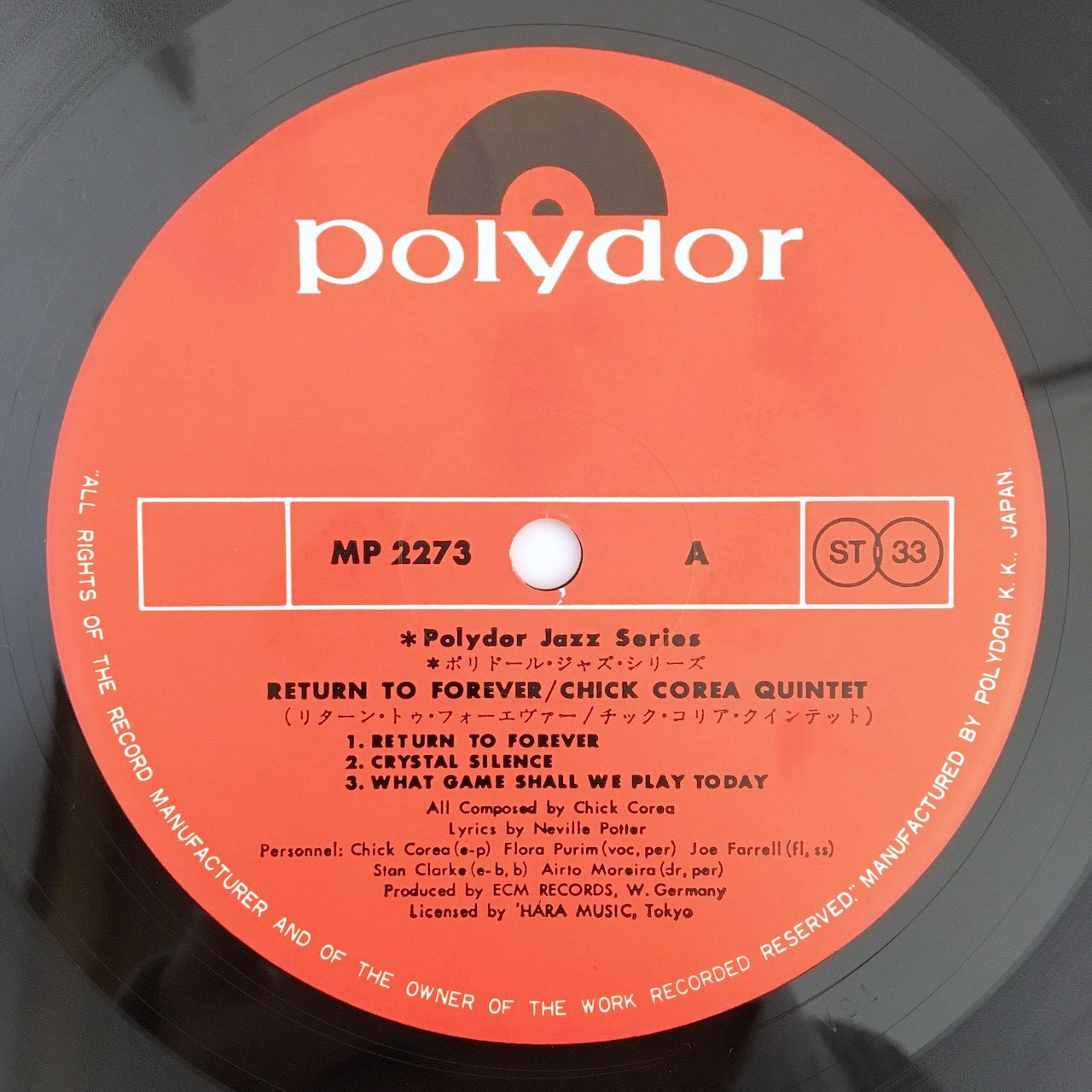 LP/ CHICK COREA / RETURN TO FOREVER / 国内盤 帯、ライナー付き POLYDOR MP2273