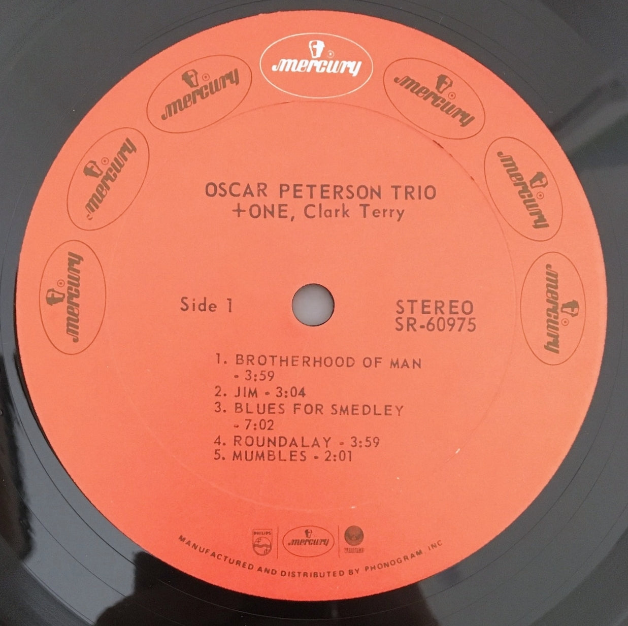 LP/ OSCAR PETERSON CLARK TERRY / OSCAR PETERSON TRIO + ONE / 直輸入 US盤 MERCURY SR60975