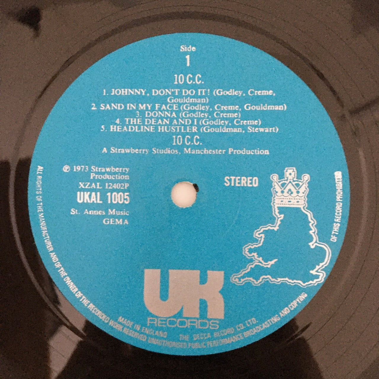 LP/ 10CC / 10CC / UK盤 インサート(書き込み) UK RECORDS UKAL1005