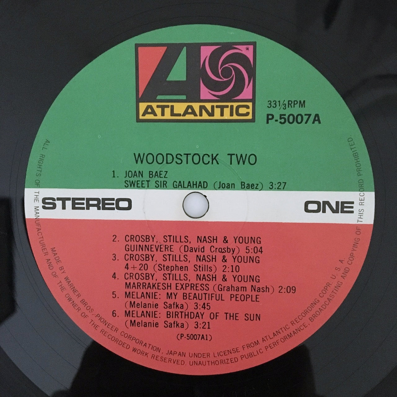 LP/ V.A. / WOODSTOCK TWO / 国内盤 2枚組 ライナー・CS付き ATLANTIC P-5006/7
