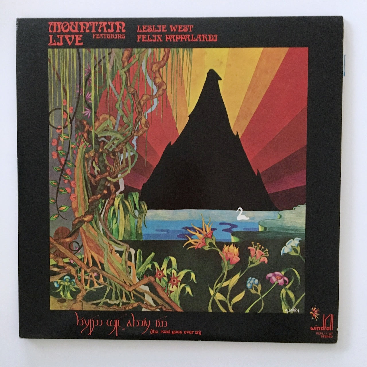 LP/ MOUNTAIN / LIVE: THE ROAD GOES EVER ON / 国内盤 ブックレット ・シングル付き WINDFALL RECORDS BLPL-7-WF