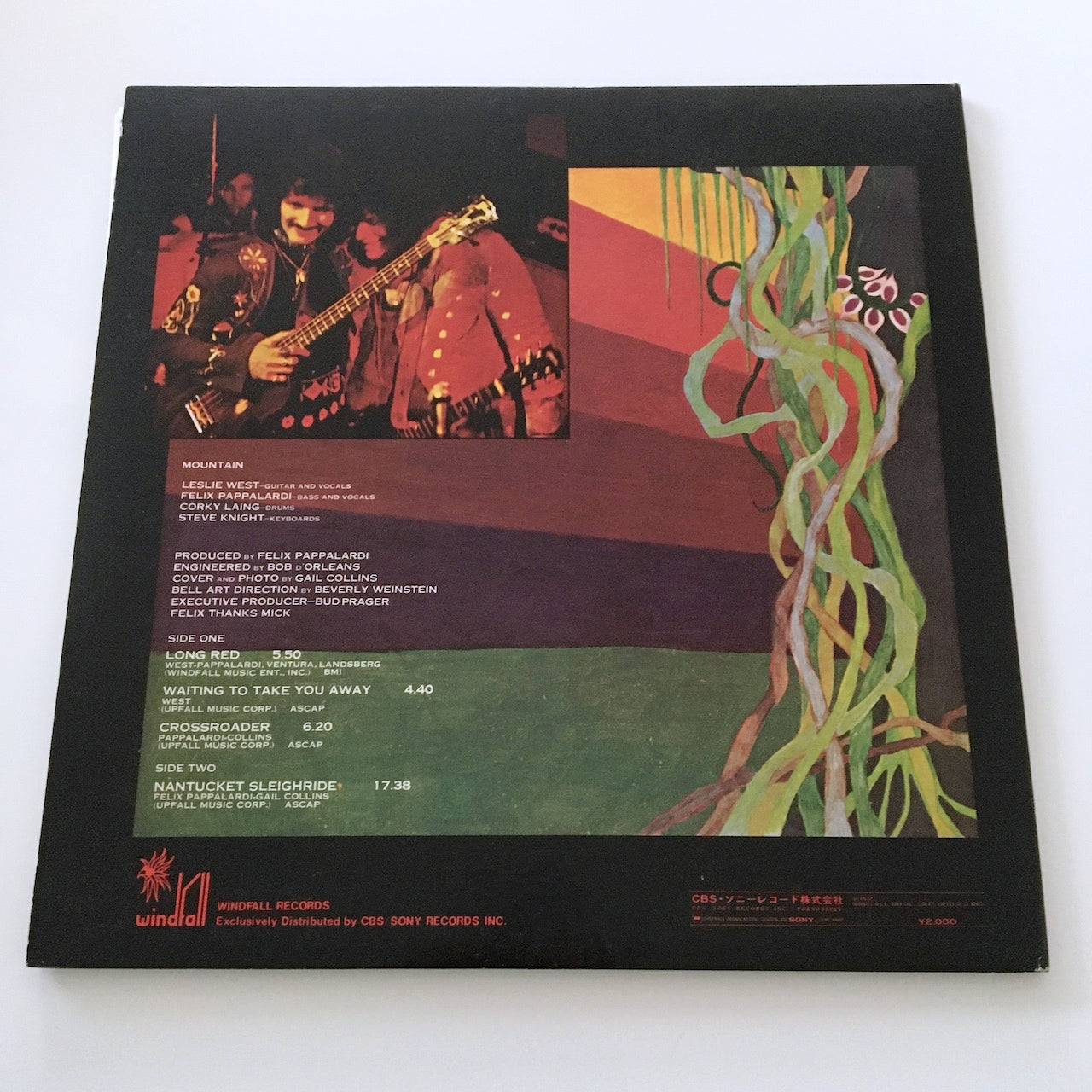 LP/ MOUNTAIN / LIVE: THE ROAD GOES EVER ON / 国内盤 ブックレット ・シングル付き WINDFALL RECORDS BLPL-7-WF