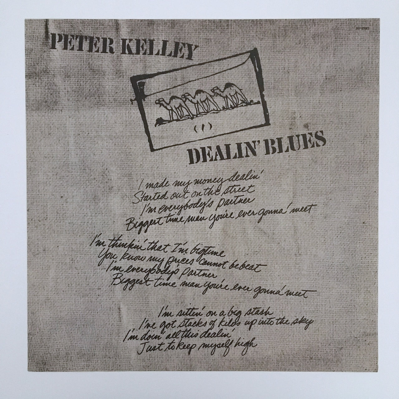LP/ PETER KELLEY / DEALIN' BLUES / US盤 インサート付き SIRE SI4903