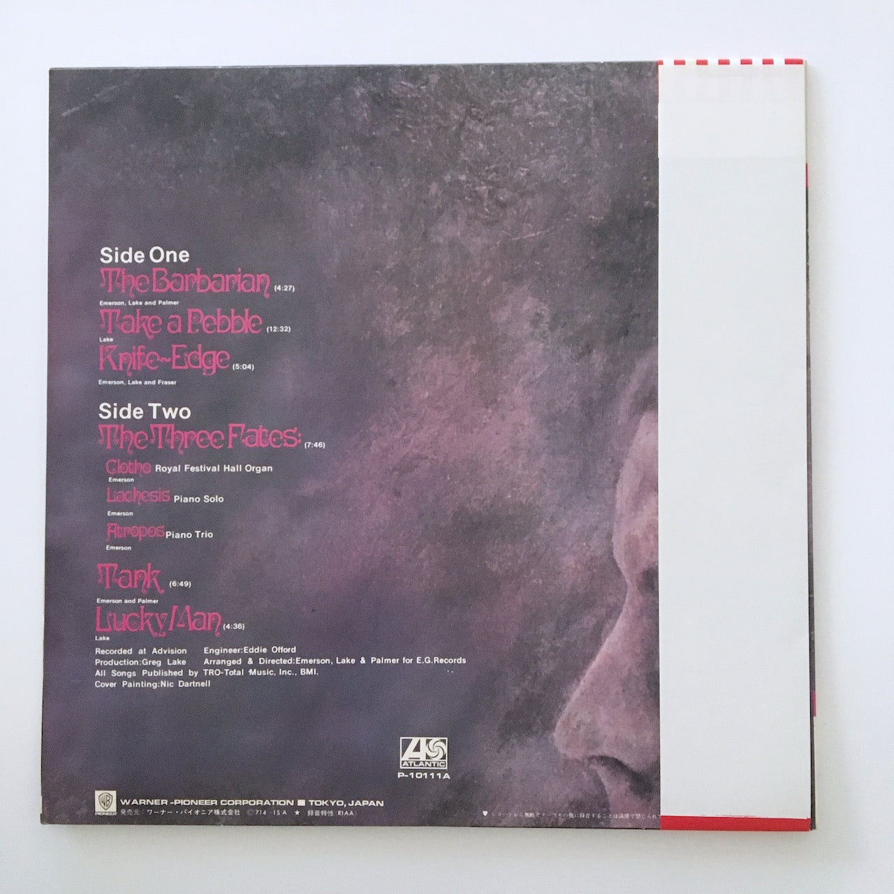 LP/ EMERSON LAKE & PALMER / EMERSON LAKE & PALMER / 国内盤 帯・ライナー付き ATLANTIC P-10111A