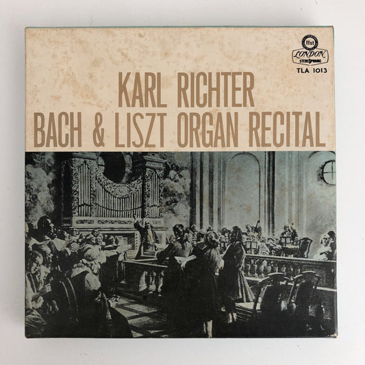 オープンリールテープ  カール・リヒター / バッハ&リスト・オルガン・リサイタル 7号 19cm/s (7 1/2IPS) 4トラック 日本製 ライナー(折れ、シミ)