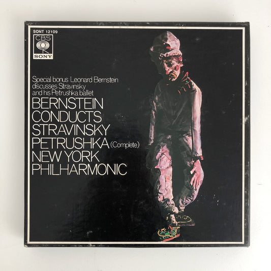 オープンリールテープ  レナード・バーンスタイン / ストラヴィンスキー:バレエ音楽「ペトルーシュカ」全曲 他 7号 19cm/s (7 1/2IPS) 4トラック 日本製 ライナー(シミ、破れ、書き込み)