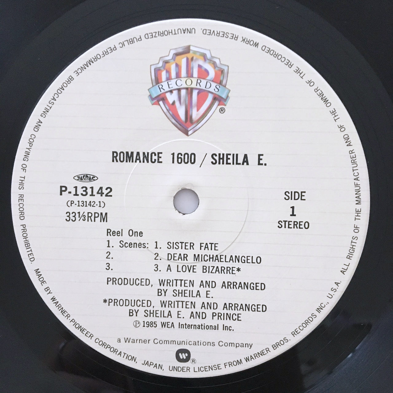LP/ SHEILA E. / IN ROMANCE 1600 / 国内盤 帯 、 ライナー 、 ポスター WARNER BROS. RECORDS P-13142