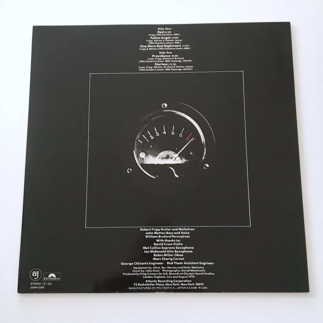 LP/ KING CRIMSON / RED / 国内盤 ライナー (シミ) POLYDOR 25MM0268