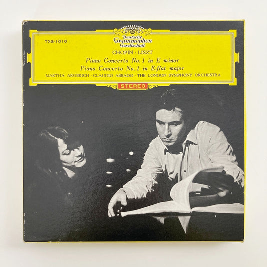 オープンリールテープ/ アバド、アルゲリッチ / ショパン、リスト:ピアノ協奏曲第1番 / 日本盤 ライナー(シミ) 7号 19cm/s (7 1/2IPS) 4トラック DGG