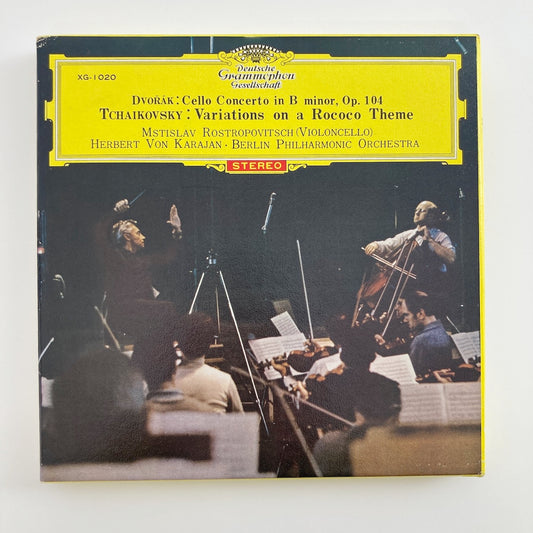 オープンリールテープ/ ロストロポーヴィチ / ドヴォルザーク:チェロ協奏曲 他 / 日本盤 ライナー(シミ) 7号 19cm/s (7 1/2IPS) 4トラック DGG