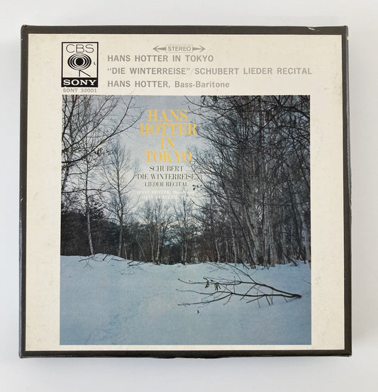 オープンリールテープ/ ハンス・ホッター / HAN SHOTTER IN TOKYO 冬の旅 全曲、ドナウにて 他 / 日本盤 ライナー(シミ) 7号 19cm/s (7 1/2IPS) 4トラック COLUMBIA