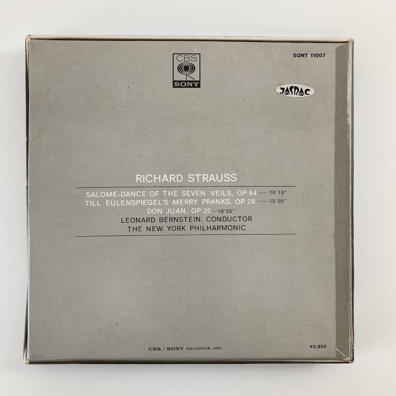オープンリールテープ/ レナード・バーンスタイン / R.シュトラウス:7つのヴェールの踊り、ドン・ファン 他 / 日本盤 ライナー(シミ) 7号 19cm/s (7 1/2IPS) 4トラック COLUMBIA