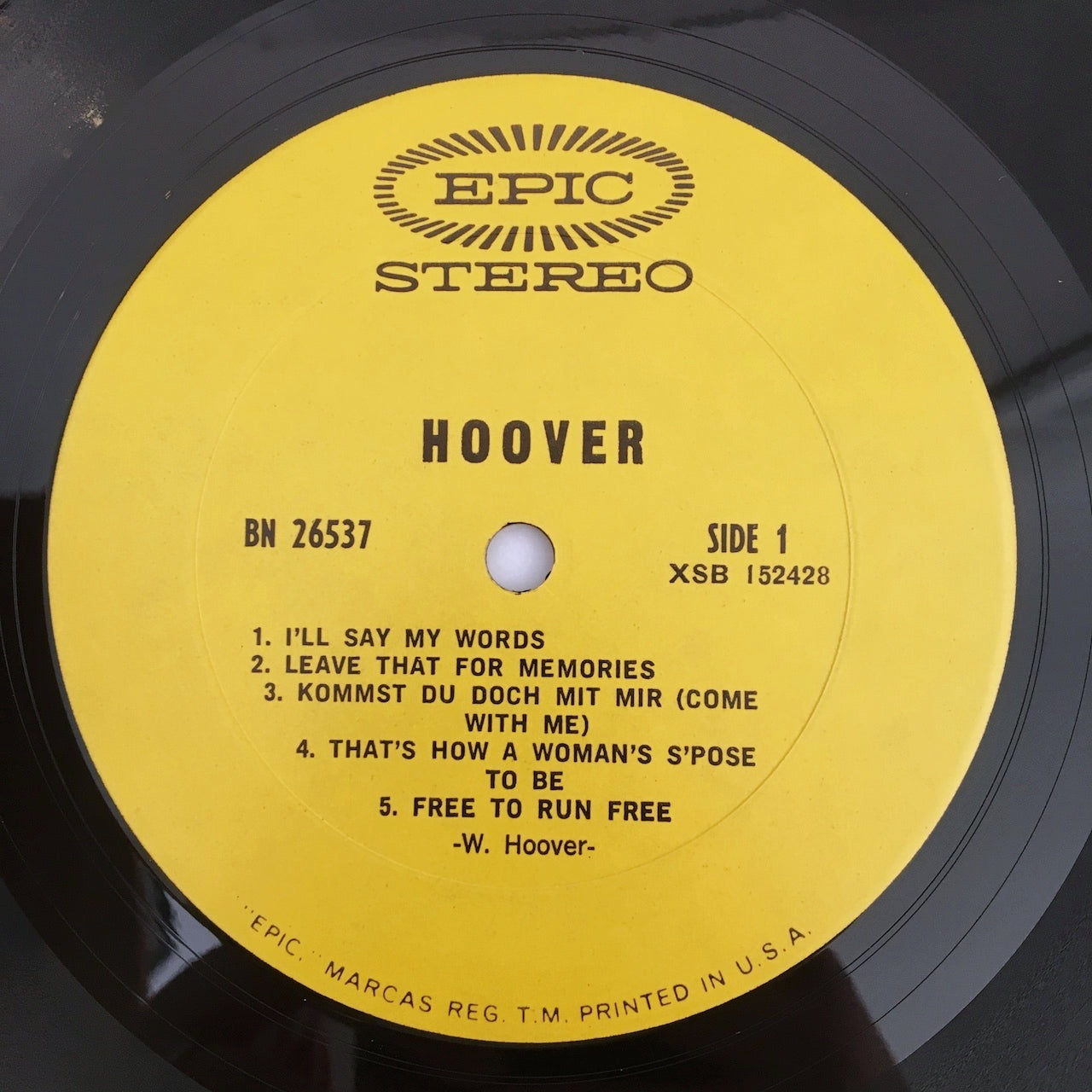 LP/ HOOVER / HOOVER / US盤 オリジナル EPIC BN26537