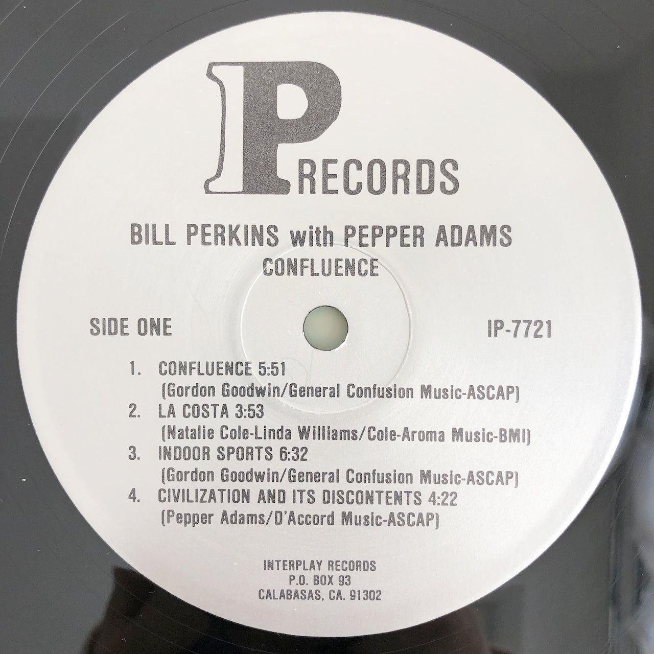 LP/ BILL PERKINS / CONFLUENCE / US盤 INTERPLAY IP7721