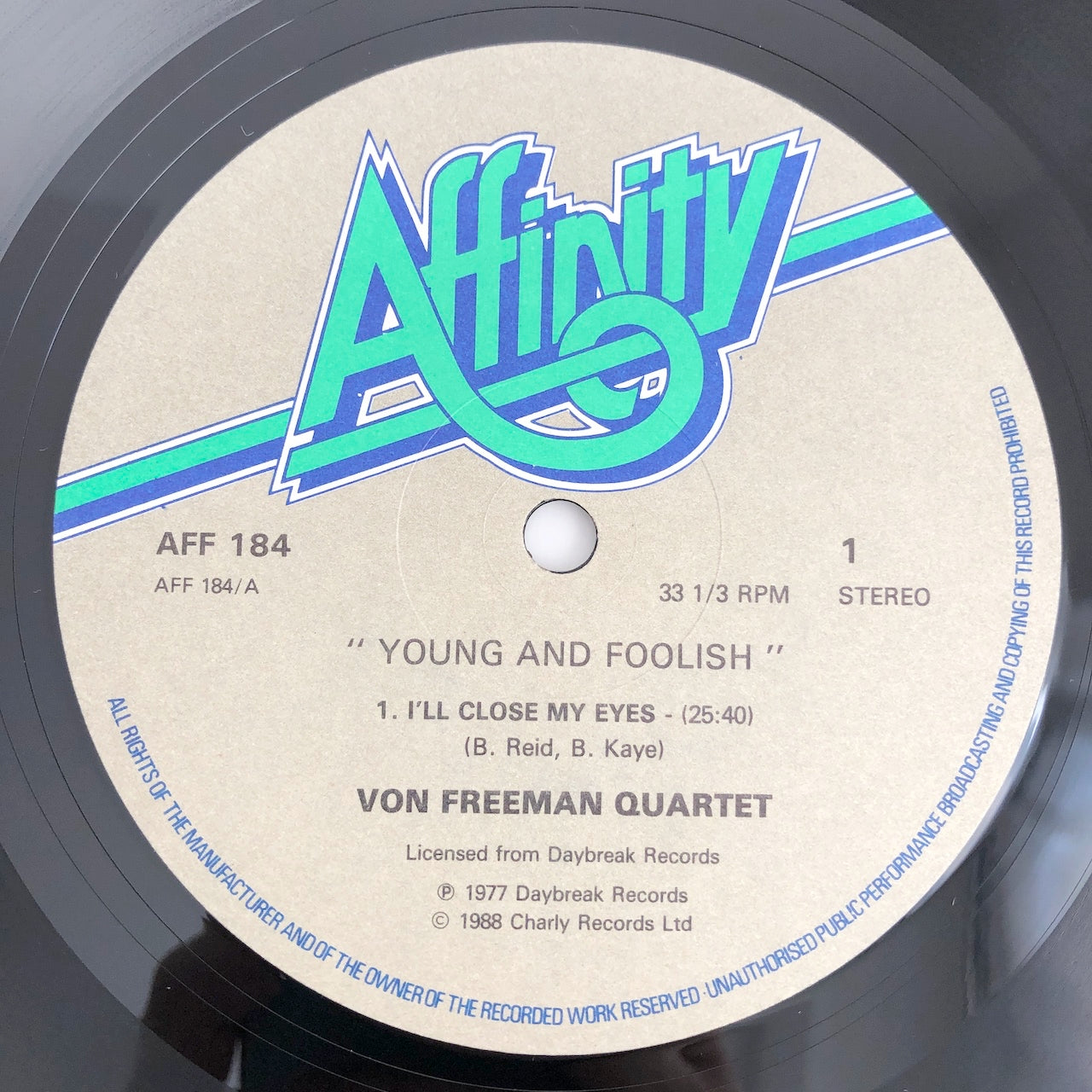 LP/ VON FREEMA / YOUNG AND FOOLISH / UK盤 AFFINITY AFF184