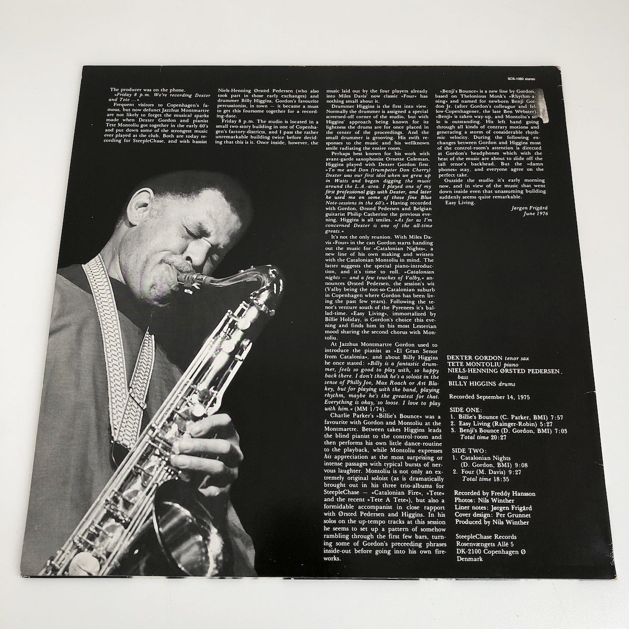 LP/ DEXTER GORDON QUARTET / BOUNCIN' WITH DEX / デンマーク盤 UNBOX STEEPLE CHASE SCS1060