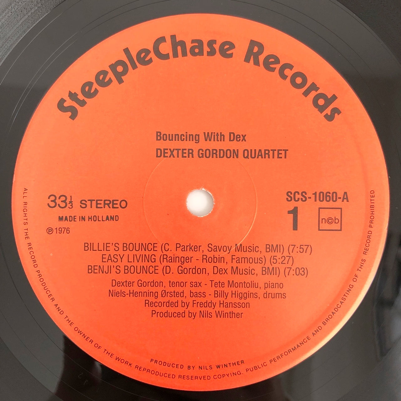LP/ DEXTER GORDON QUARTET / BOUNCIN' WITH DEX / デンマーク盤 UNBOX STEEPLE CHASE SCS1060