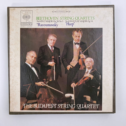 オープンリールテープ / ブダペスト弦楽四重奏団 / ベートーヴェン:弦楽四重奏曲第9番「ラズモフスキー第3番」、第10番「ハープ 」 / 日本盤 ライナー 7号 19cm/s (7 1/2IPS) 4トラック CBS SONY