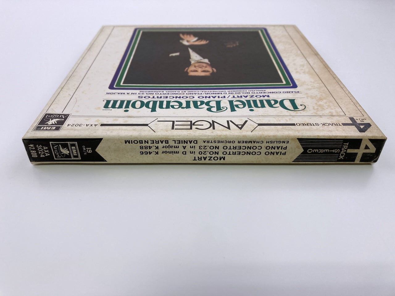 オープンリールテープ / ダニエル・バレンボイム / モーツァルト:ピアノ協奏曲第20番、第23番 / 日本盤 ライナー(シミ) 7号 19cm/s (7 1/2IPS) 4トラック ANGEL