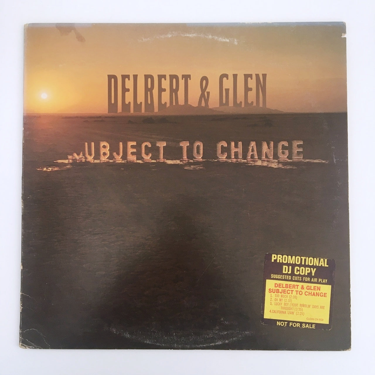 LP/ DELBERT & GLEN / SUBJECT TO CHANGE / US盤 オリジナル CLEAN CN602