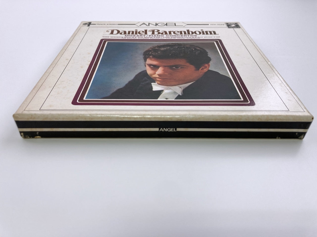 オープンリールテープ/ ダニエル・バレンボイム / モーツァルト:ピアノ協奏曲第15番、第14番 / 日本盤 ライナー(シミ) 7号 19cm/s (7 1/2IPS) 4トラック ANGEL