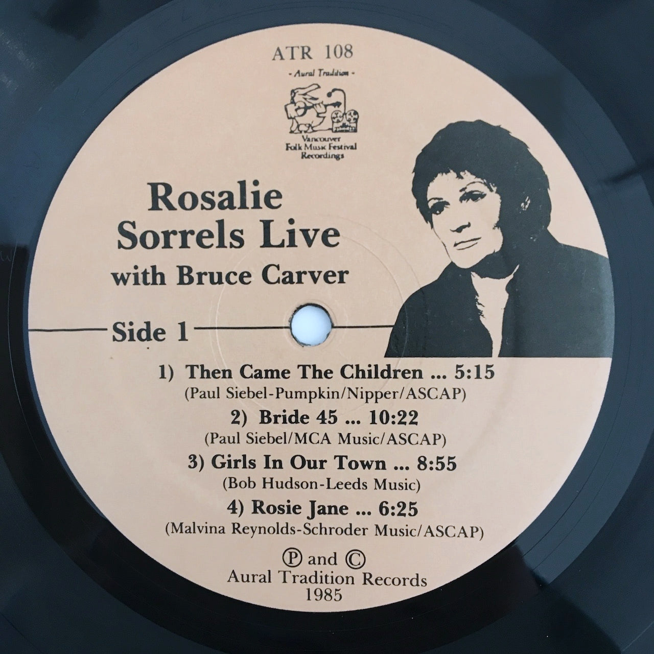 LP/ ROSALIE SORRELS WITH BRUCE CARVER / THEN CAME THE CHILDREN / US盤 AURAL TRADITION RECORDS ATR108