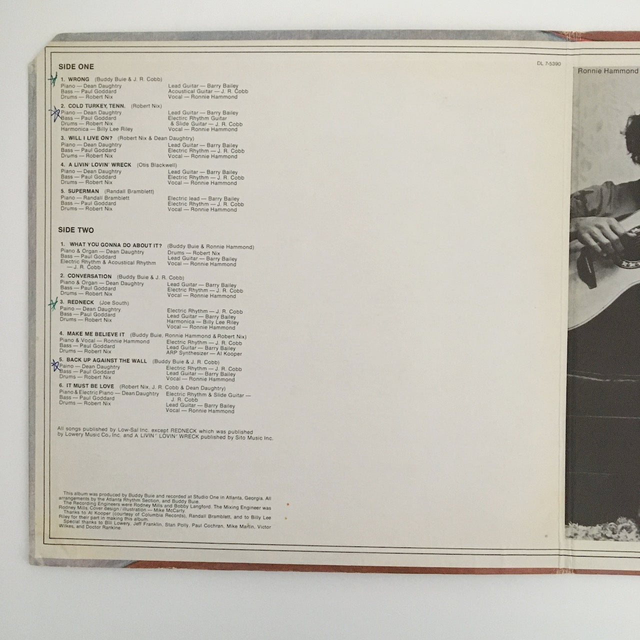 LP/ ATLANTA RHYTHM SECTION / BACK UP AGAINST THE WALL / US盤 オリジナル DECCA PL7-5390