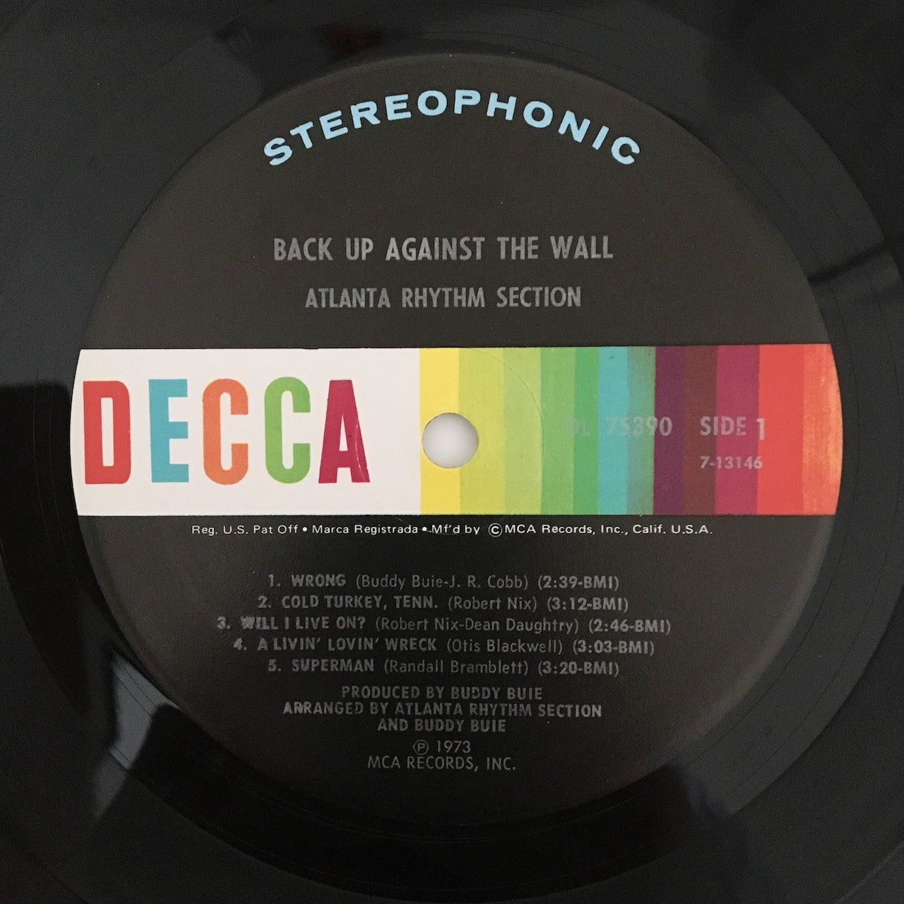 LP/ ATLANTA RHYTHM SECTION / BACK UP AGAINST THE WALL / US盤 オリジナル DECCA PL7-5390