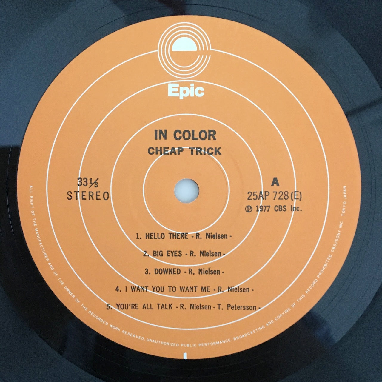 LP/ CHEAP TRICK / IN COLOR / 国内盤 帯・ライナー付き EPIC 25AP728