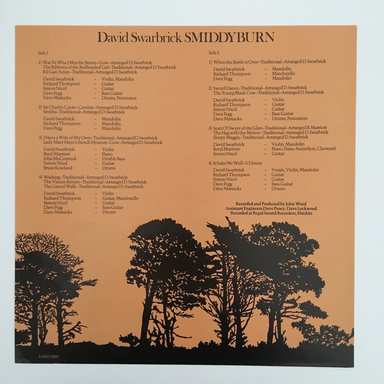LP/ DAVID SWARDRICK / SMIDDYBURN / UK盤 UKオリジナル LOGO LOGO1029