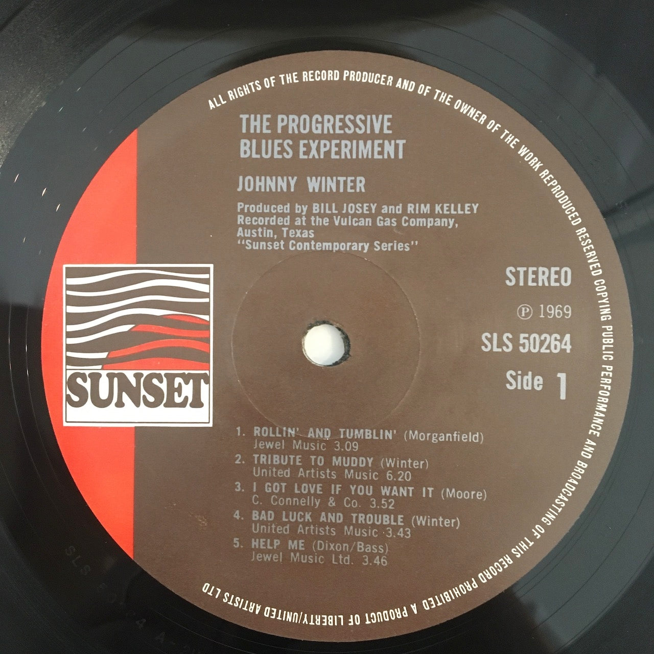 LP/ JOHNNY WINTER / THE PROGRESSIVE BLUES EXPERIMENT / UK盤 SUNSET SLS50264