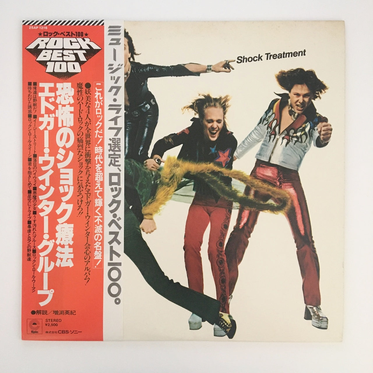 LP/ THE EDGAR WINTER GROUP / SHOCK TREATMENT / 国内盤 帯 (シミ)・ライナー EPIC 25AP1216