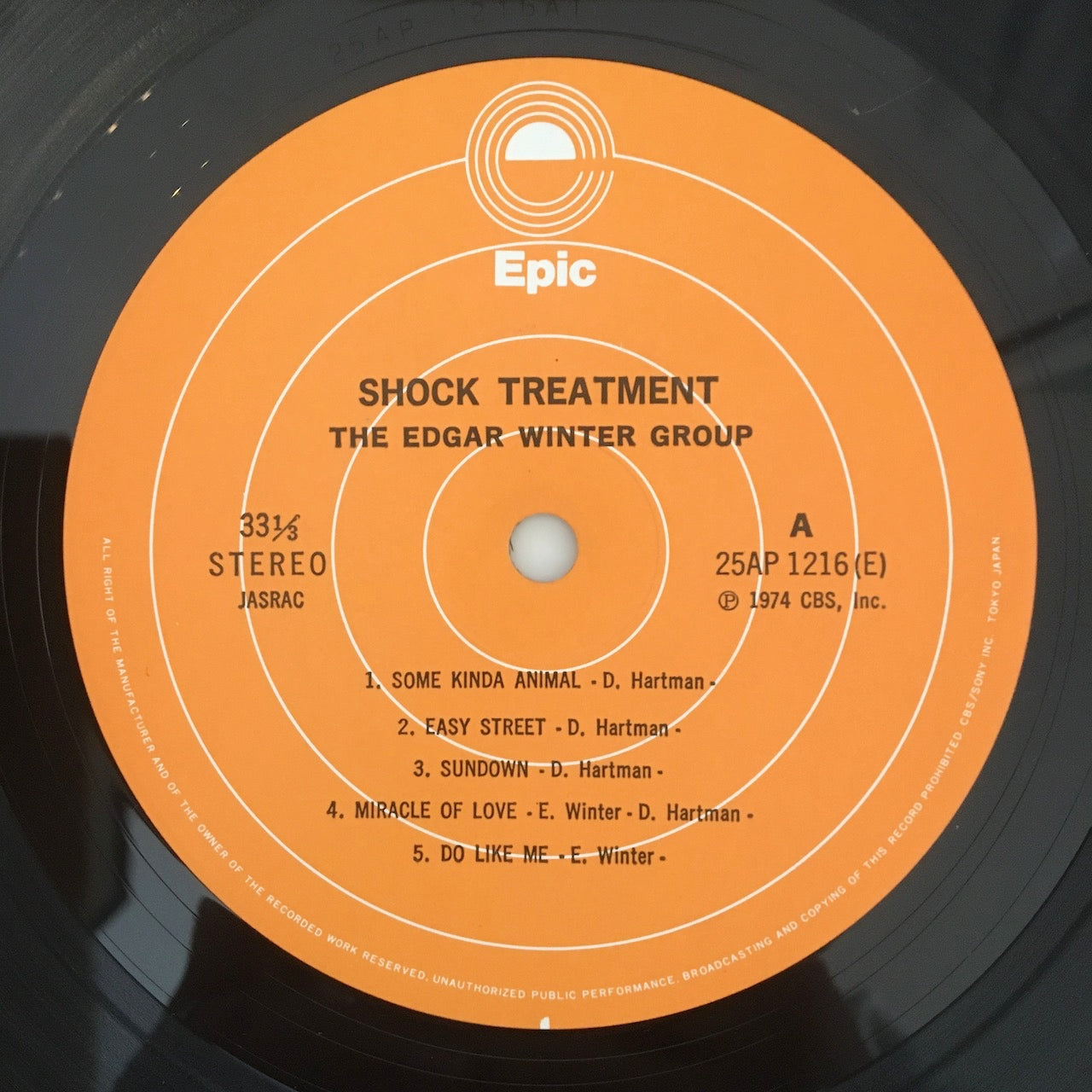 LP/ THE EDGAR WINTER GROUP / SHOCK TREATMENT / 国内盤 帯 (シミ)・ライナー EPIC 25AP1216