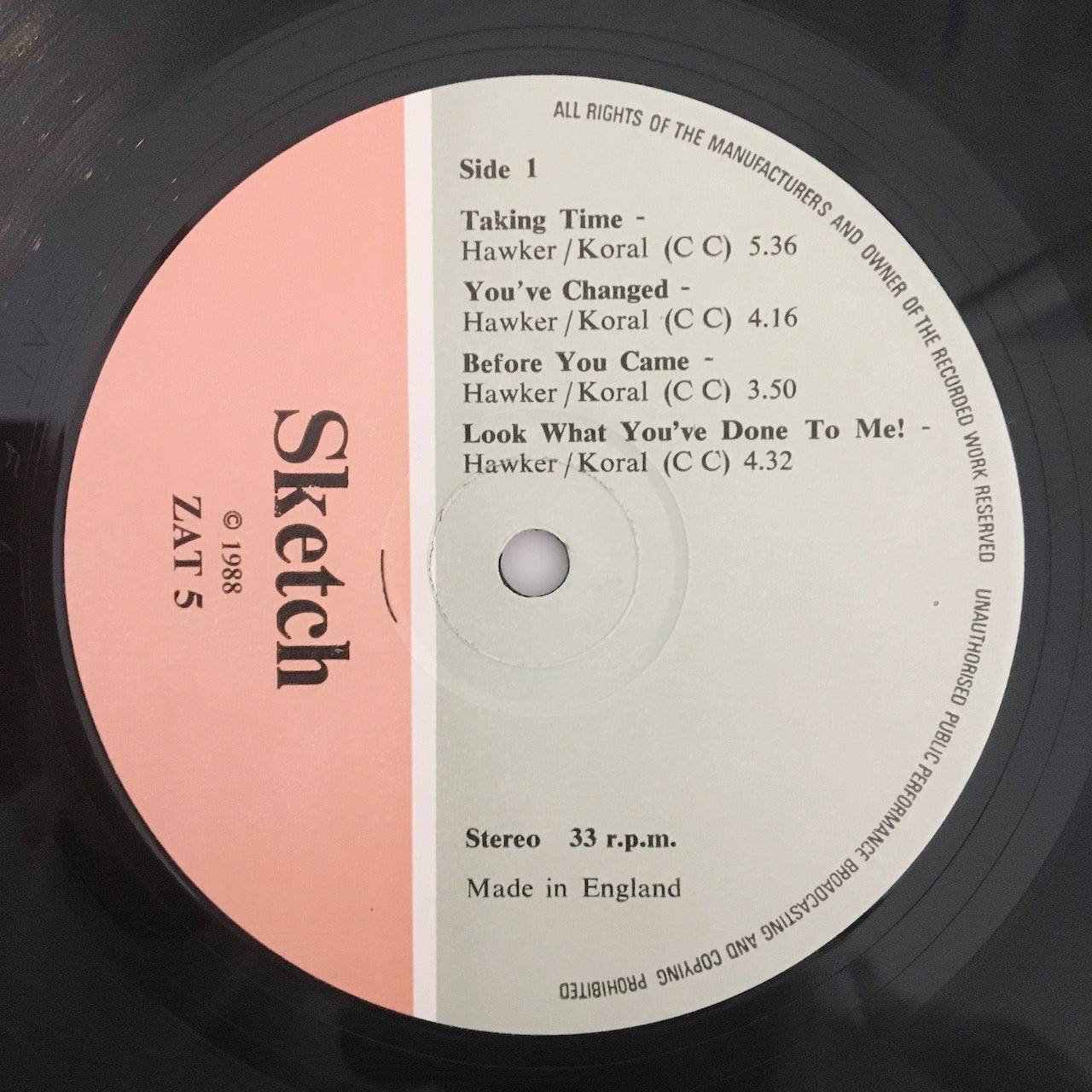 LP/ SKETCH / HEARTBEAT / UK盤 KLONDYKE STRINGS ZAT5
