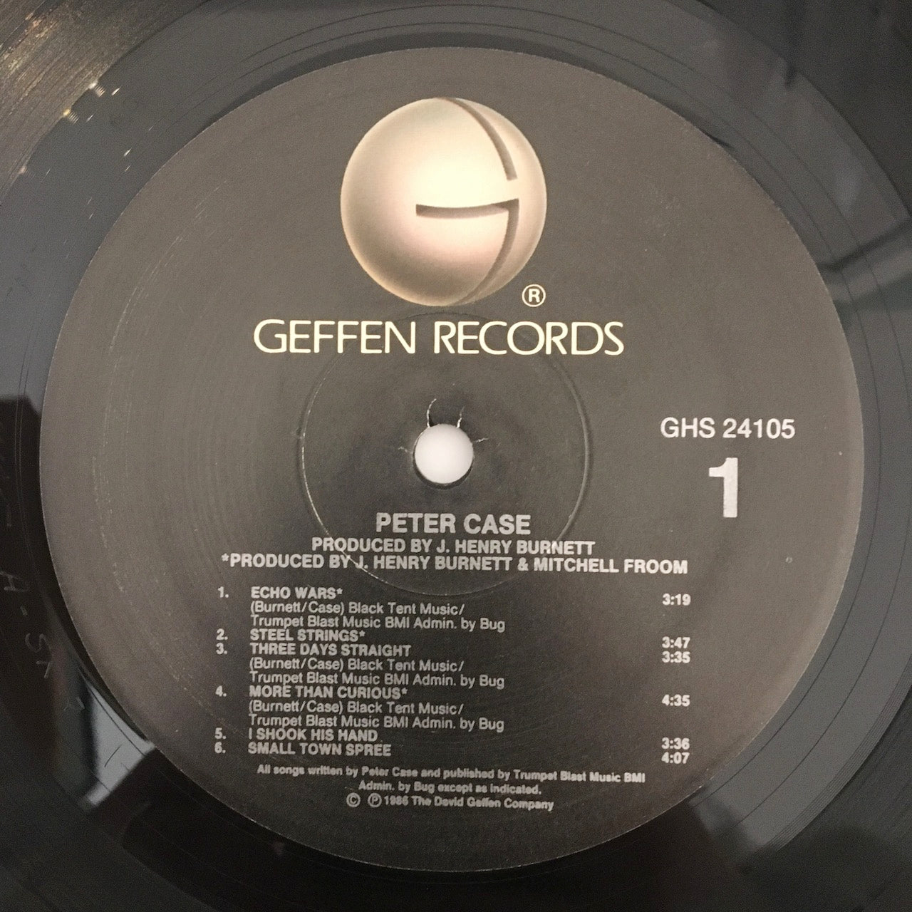 LP/ PETER CASE / PETER CASE / US盤 黒ラベル GEFFEN GHS24105