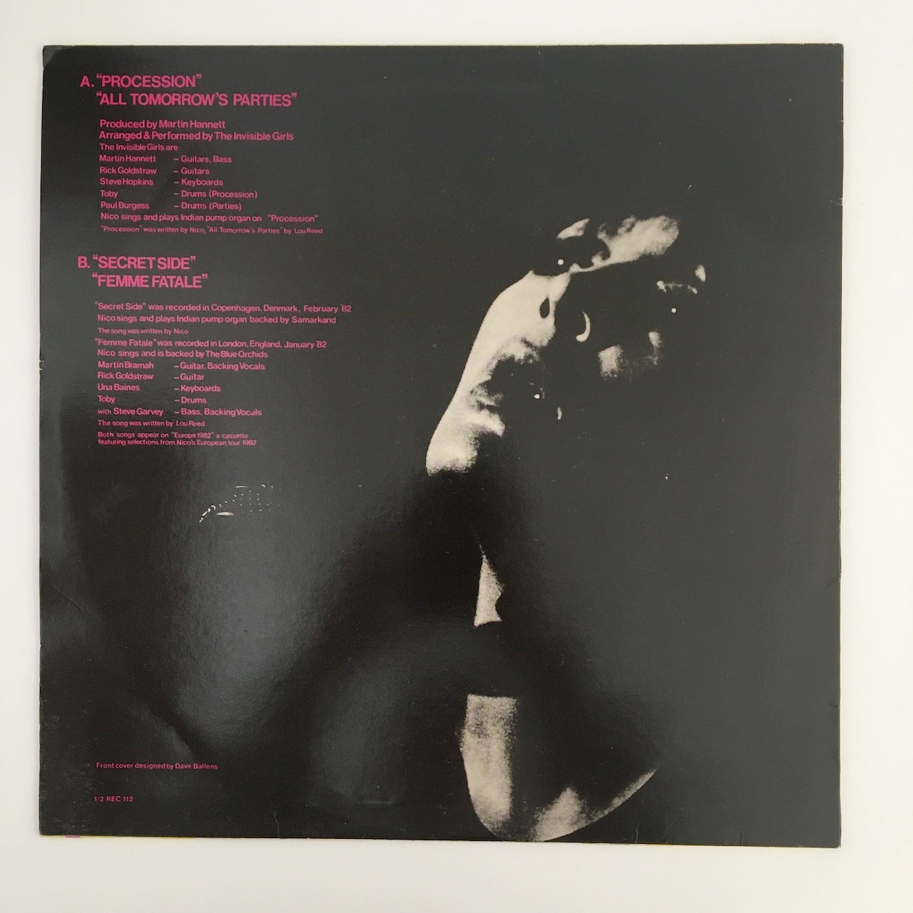 LP/ NICO / PROCESSION / UK盤 オリジナル 45回転 1/2 RECORDS 12REC112