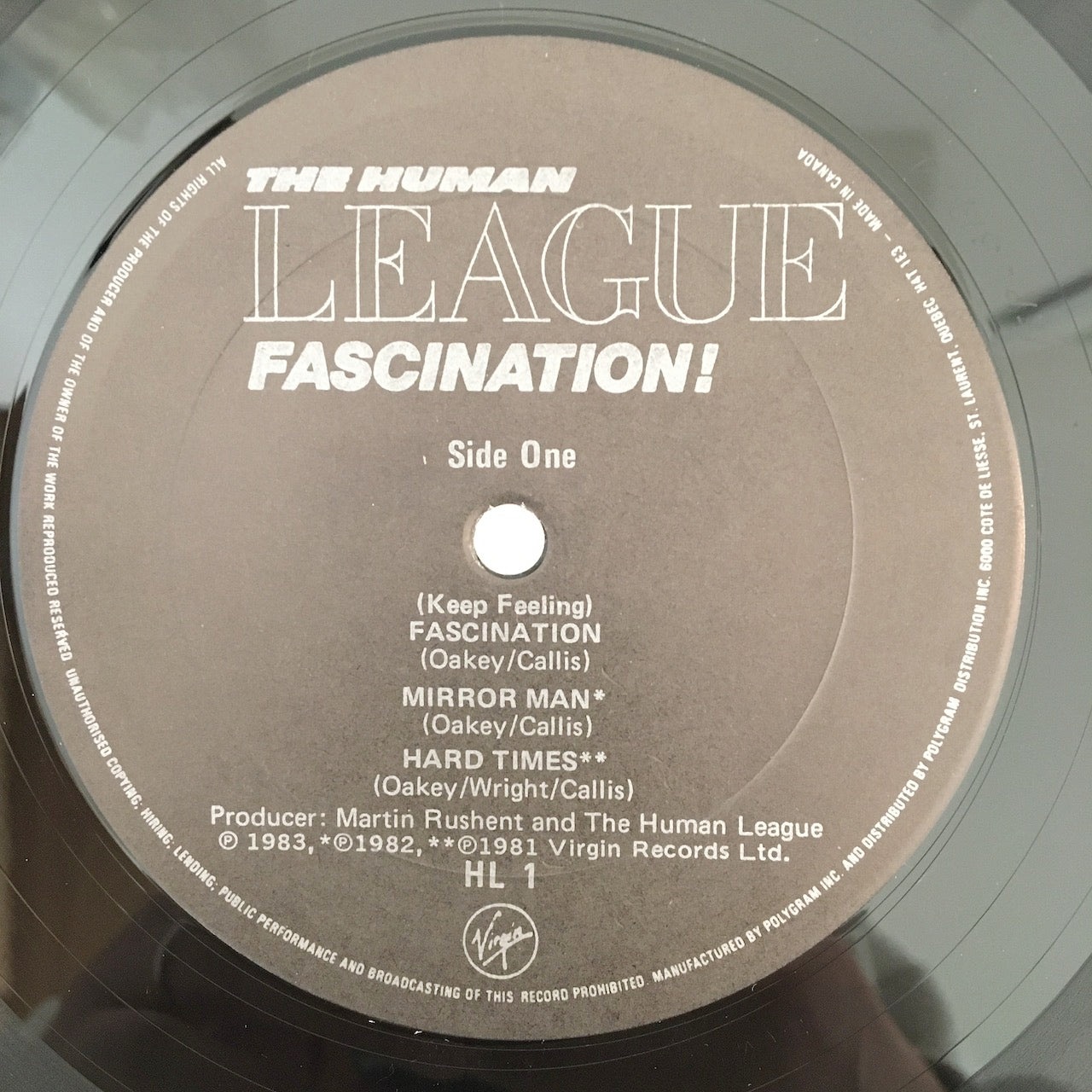 LP/ THE HUMAN LEAGUE / FASCINATION! / カナダ盤 VIRGIN HL1