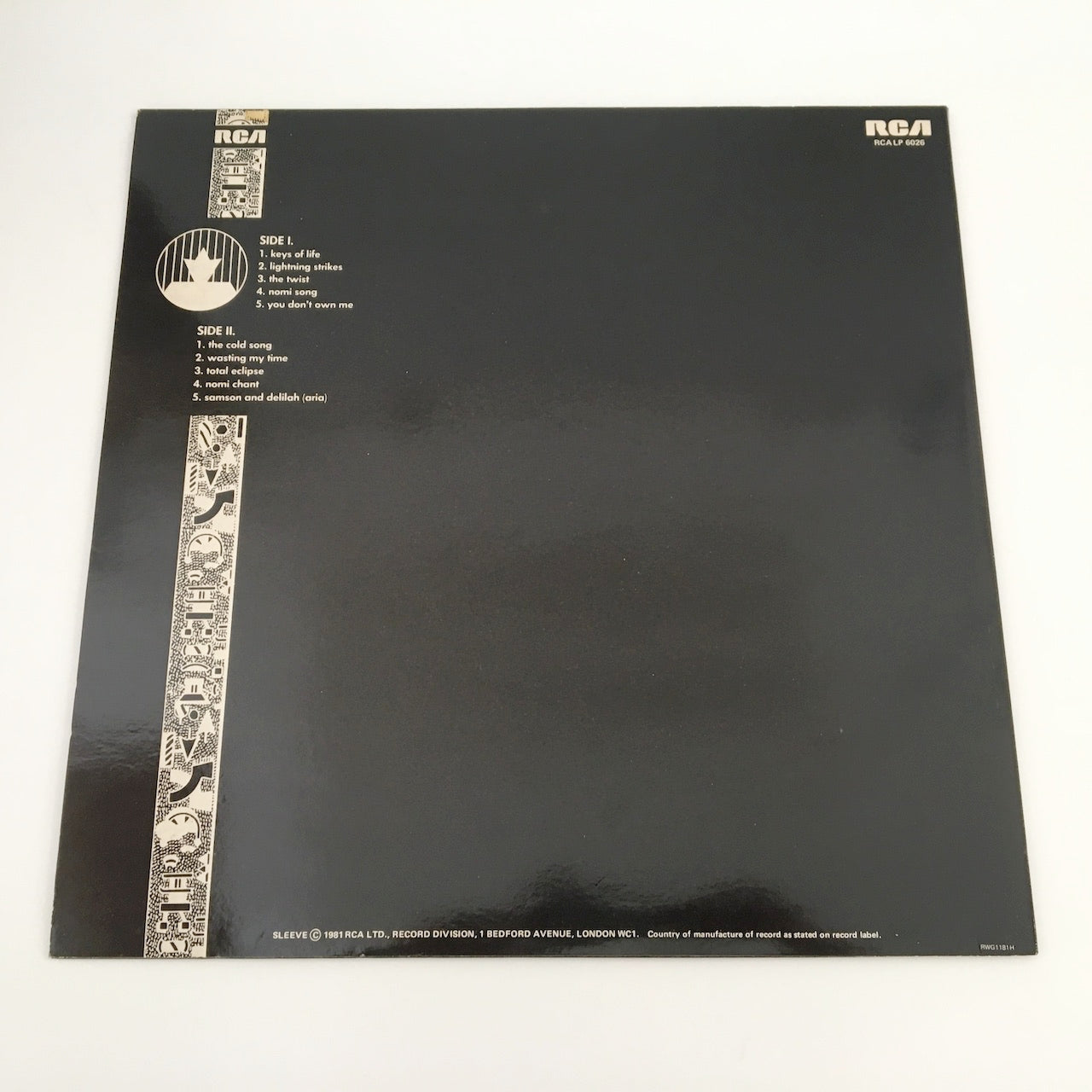 LP/ KLAUS NOMI / KLAUS NOMI / UK盤 インサート(シミ) RCA RCALP6026