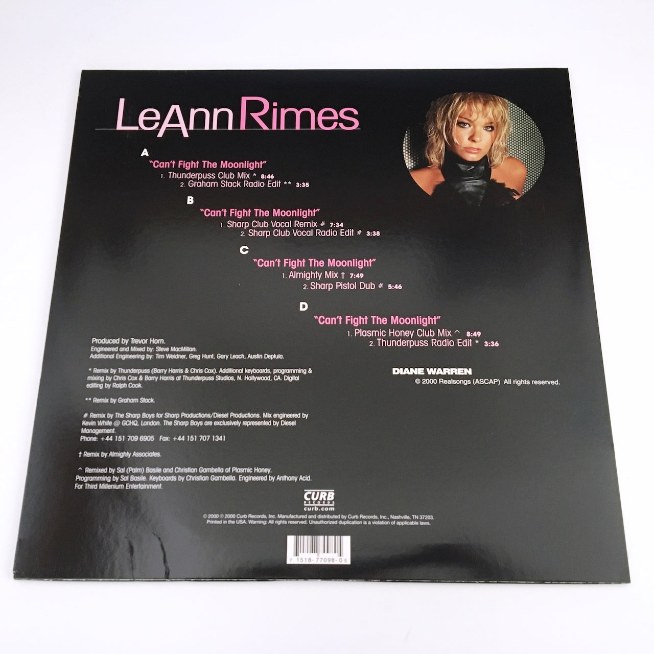 LP/ LEANN RIMES / CAN'T FIGHT THE MOONLIGHT / 国内盤 2000年発 CURB DO-77098